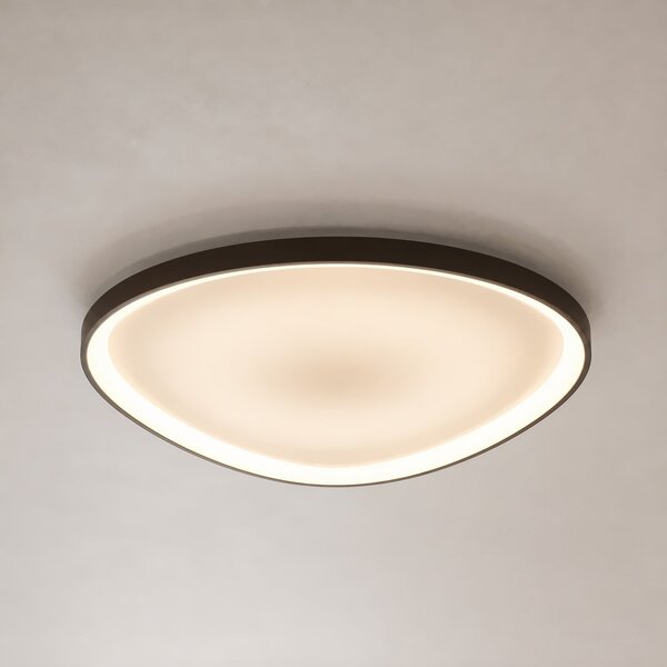 Lucande Asken LED stropna svjetiljka, 61 cm, smeđa, CCT, prigušiva, prigušiva, Smeđa / hrđa, Područje hodnika, Aluminij