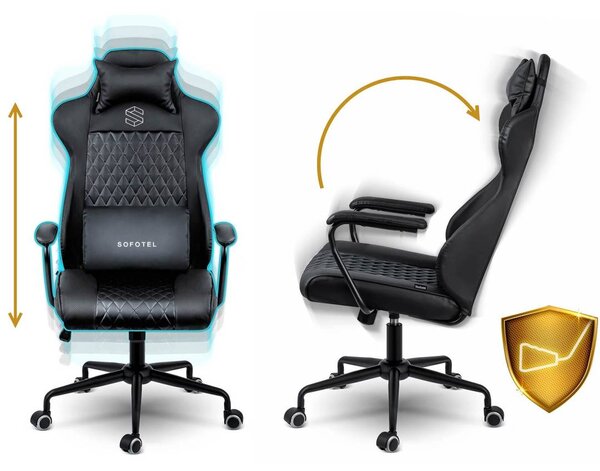 Uredska gaming stolica Sofotel Werona crna