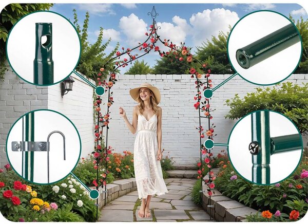 Lučna vrtna pergola 265 cm Plonos