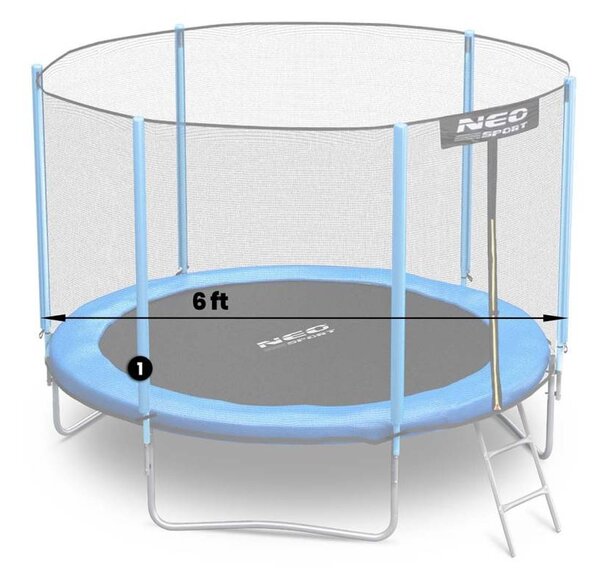 Donji stup za trampolin 183 cm Neo-Sport plavi