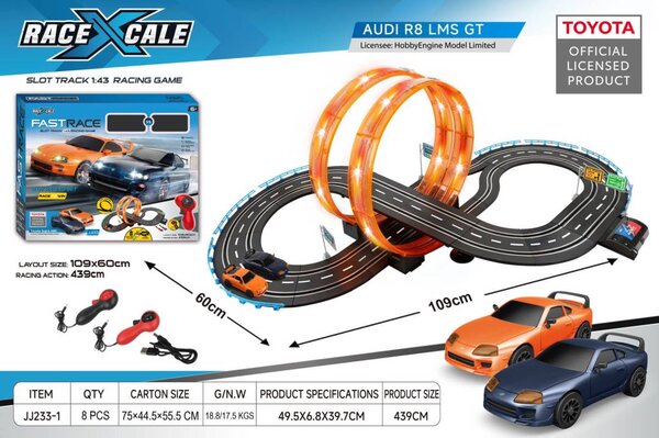 Trkaća staza na daljinsko upravljanje Toyota 1:43