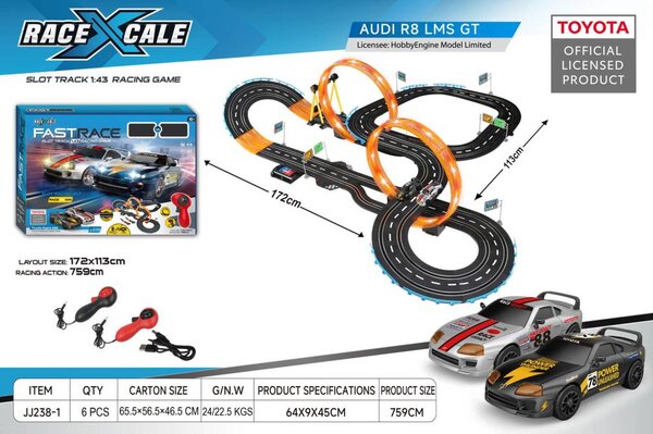 Trkaća staza na daljinsko upravljanje Toyota 1:43