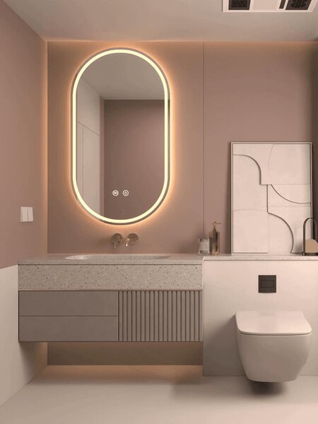 Ovalno ogledalo s LED rasvjetom - Prestige
