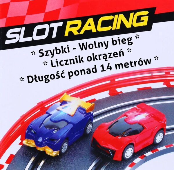Trkaća staza 14 m + 2 autića + 2 petlje 360° 3–8 g
