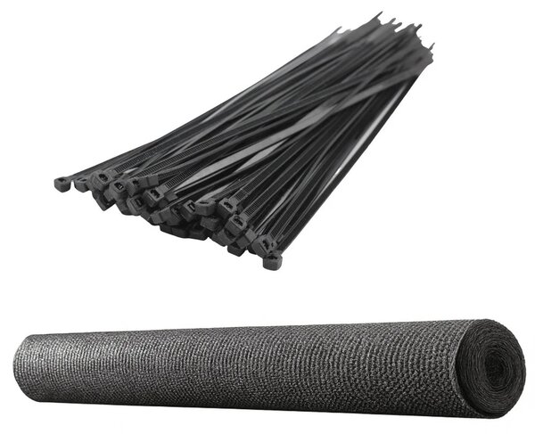 Mreža za sjenu siva 1,5 × 25 m 140 g/m²