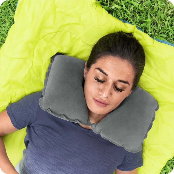 Putni jastuk kroasan 37 × 24 × 10 cm Bestway 67006 sivi