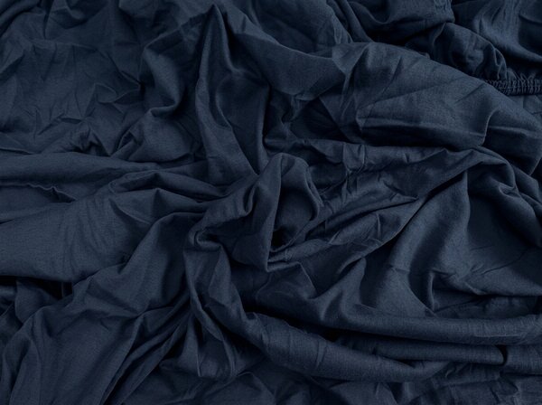 Jersey plahta tamnoplava 180 x 200 cm