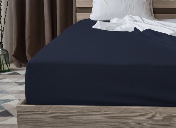 Jersey plahta tamnoplava 180 x 200 cm