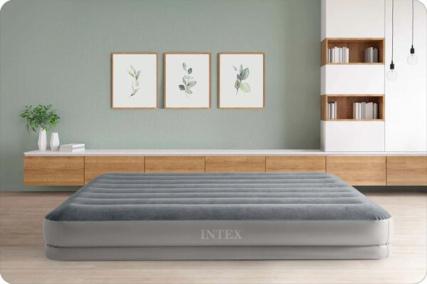 Madrac na napuhavanje 203 × 152 × 30 cm s ugrađenom električnom pumpom Intex 64114