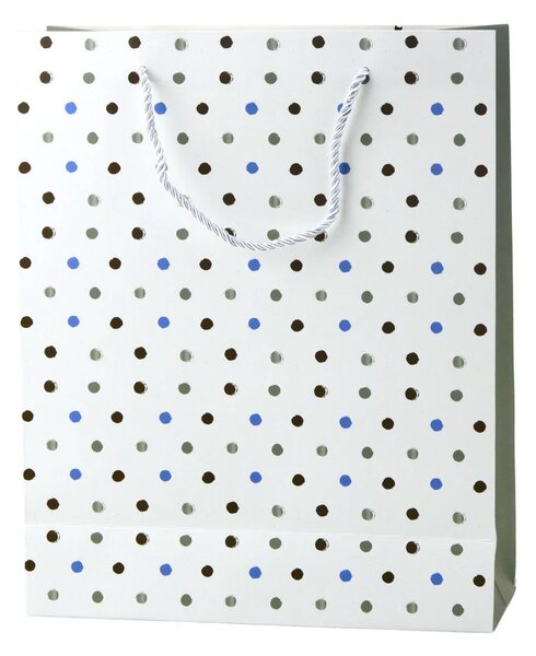 Klasična poklon vrećica s točkicama i privjeskom Samo za tebe, 32 × 26 × 10 cm