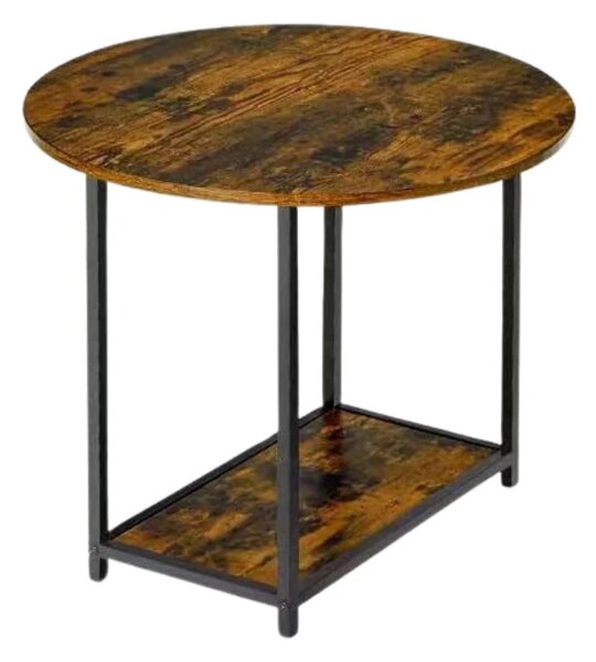 Set stolića za kavu vintage rustikalni 2-u-1, 123×60×51 cm