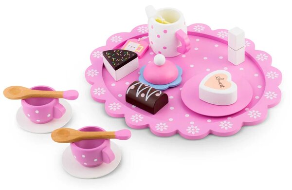 Drveni set za čaj Ricokids RK-869, 26,7 × 23,6 × 6,6 cm, crvena