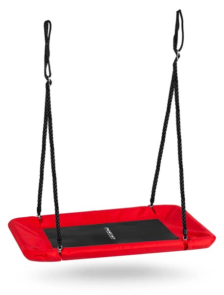 Dječja pravokutna ljuljačka Neo-Sport Swingo ptičje gnijezdo 110 × 70 cm, crvena