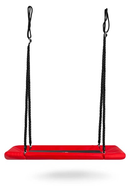 Dječja pravokutna ljuljačka Neo-Sport Swingo ptičje gnijezdo 110 × 70 cm, crvena