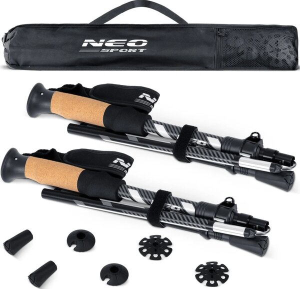 Planinarski štapovi Neo-Sport NS-382, pakiranje 45 × 14 × 5 cm, siva
