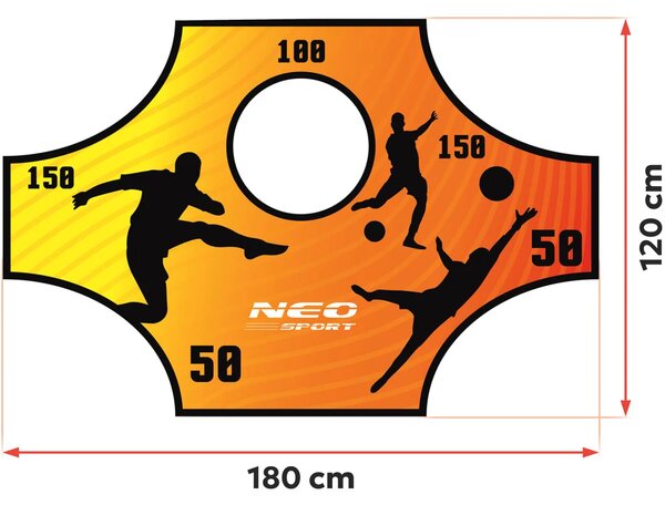 Podloga za preciznost golova Neo-Sport, 180 × 120 cm, crvena, var. 1477