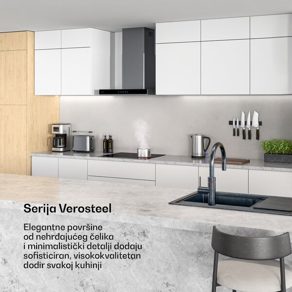 Klarstein Verosteel staklokeramička ploča za kuhanje | Minimalistička, snažna | 4 zone za kuhanje | 6600 W | 60 cm