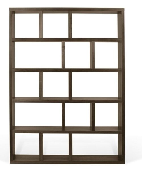 Smeđa biblioteka u dekoru oraha 150x198 cm Berlin – TemaHome