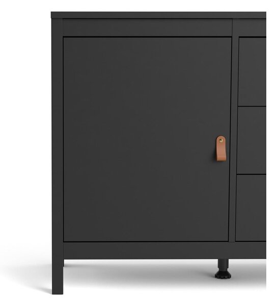 Crna niska komoda 152x80 cm Madrid – Tvilum