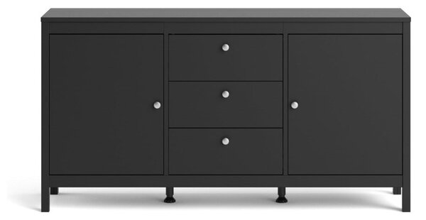 Crna niska komoda 152x80 cm Madrid – Tvilum