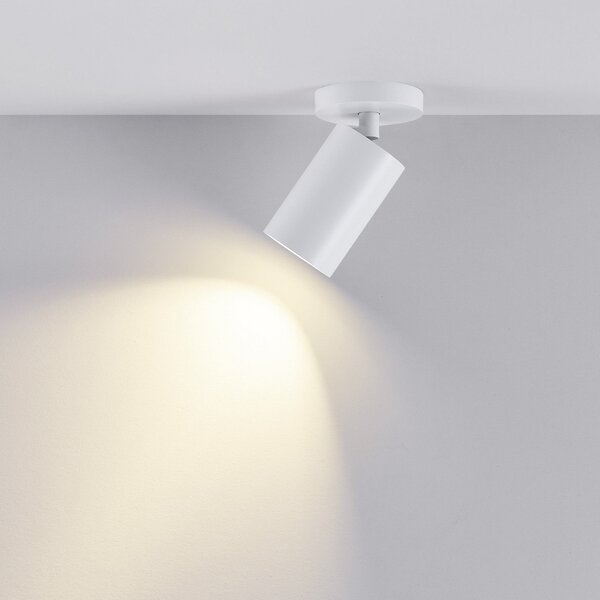 Deko-Light Stropni reflektor CAN TILT, bijeli, Ø 8 cm, 1 žarulja, metal, GU10, prigušiva, Bijela, Dnevni boravak/blagovaonica, Aluminij