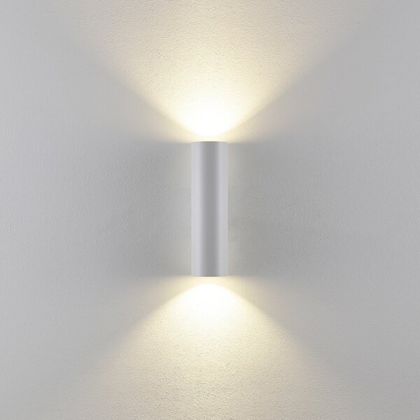 Deko-Light CAN zidna svjetiljka, bijela, 2 žarulje, visina 22 cm, metal, GU10, prigušiva, Bijela, Dnevni boravak/blagovaonica, Aluminij