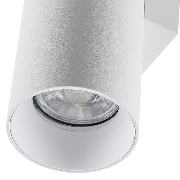 Deko-Light CAN zidna svjetiljka, bijela, 2 žarulje, visina 22 cm, metal, GU10, prigušiva, Bijela, Dnevni boravak/blagovaonica, Aluminij