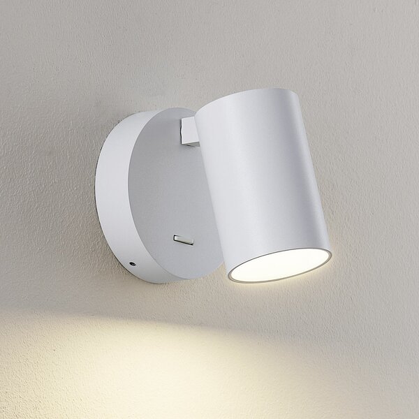 Deko-Light Zidni reflektor CAN TILT, bijeli, Ø 10 cm, metal, prekidač, GU10, Bijela, Dnevni boravak/blagovaonica, Aluminij, Zid okrugli