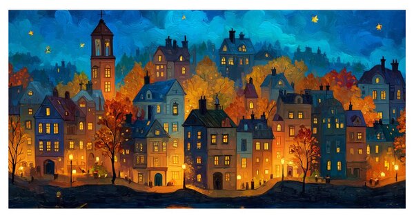 Slika grad pod zvijezdama