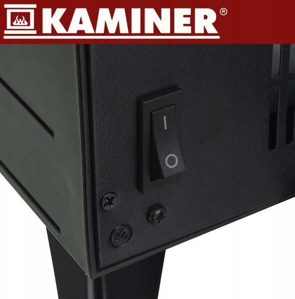 Električni kamin KAMINER EMBEGO 2000W - samostojeći kamin s ventilatorom i 3D efektom vatre