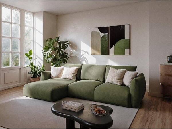 Plava sklopiva sofa 230 cm Leila – Makamii