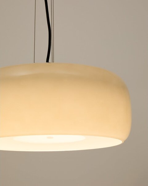 LED viseća svjetiljka sivo-bež sa staklenim sjenilom ø 38 cm Reig – Kave Home