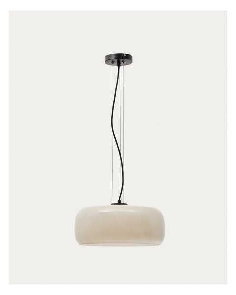 LED viseća svjetiljka sivo-bež sa staklenim sjenilom ø 38 cm Reig – Kave Home
