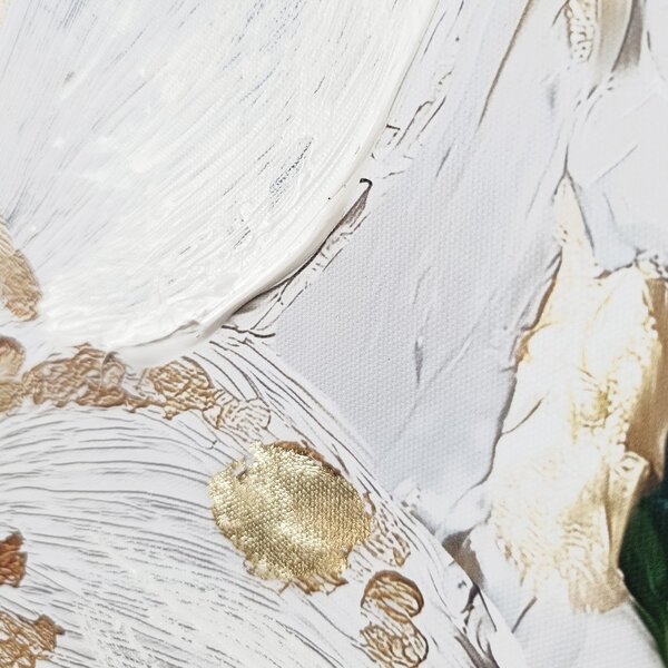 Slika s ručno oslikanim elementima 70x100 cm Petal Glow – Styler