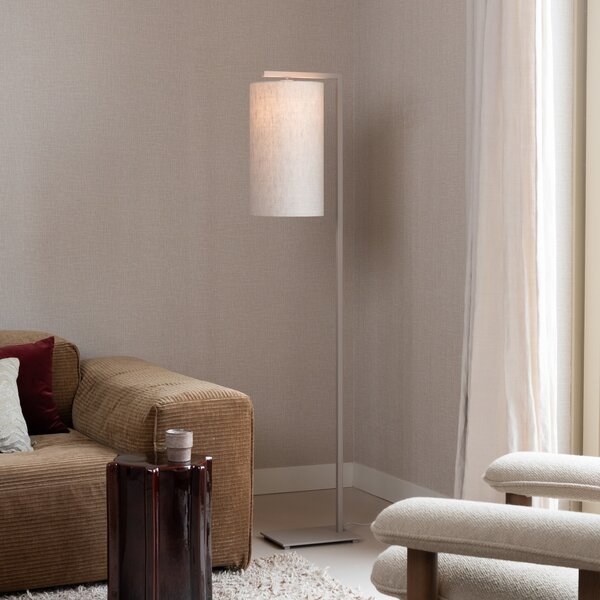 IT´S ABOUT ROMI IT'S Boston podna lampa, Ø25 cm, svijetlosiva/pijesak, Bež, Dnevni boravak/blagovaonica, Tkanina / tekstil