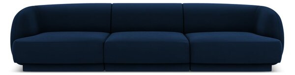 Plava baršunasta sofa 259 cm Miley - Micadoni Home
