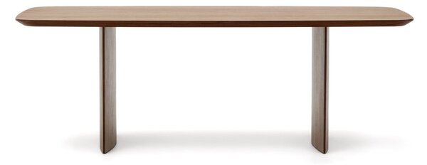 Smeđi blagovaonski stol u dekoru oraha 100x240 cm Litto – Kave Home