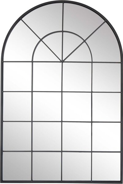 Zidno ogledalo s crnim metalnim okvirom Westwing Collection Clarita, 60 x 90 cm