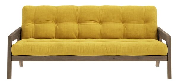 Kauč na razvlačenje od žutog samta 204 cm Grab - Karup Design