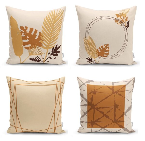 Narančasto-bež jastučnice u setu 4 43x43 cm - Minimalist Cushion Covers