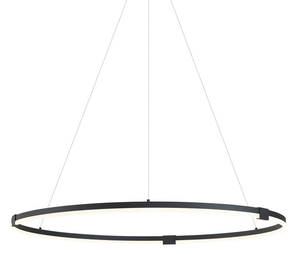Dizajnerska viseća svjetiljka crna 120 cm uklj. LED s 3-stupanjskim prigušivanjem - Anello