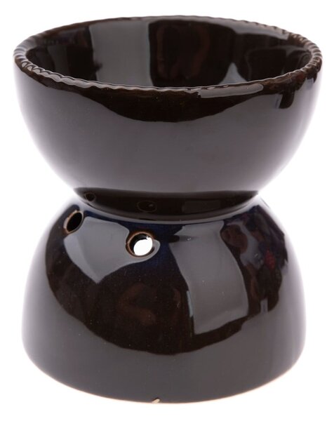 Tamnosmeđa keramička aroma lampa Dakls, visina 11,5 cm