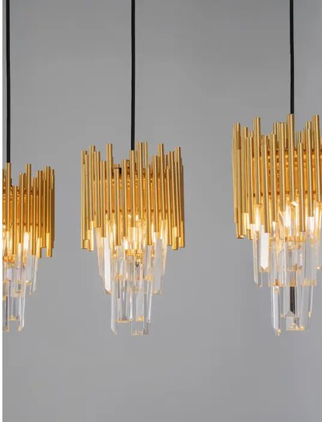MAGNOLIA LUSTER KRISTAL ZLATNI LED E14 3x5W 100-240V IP20 NL9824083