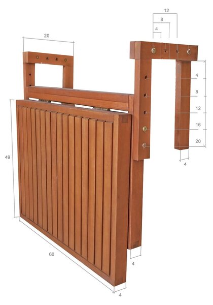 Viseći balkonski stol 64x65 cm Berkeley – Garden Pleasure