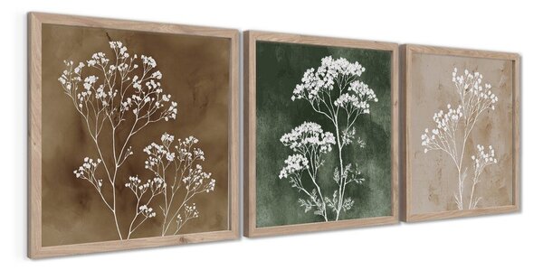 Slike u setu 3 kom 30x30 cm Floral Imprint – Styler