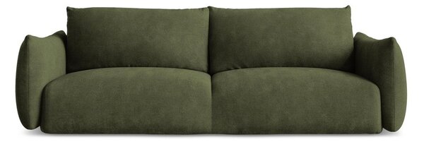Zelena sklopiva sofa od šenila 230 cm Leila – Makamii