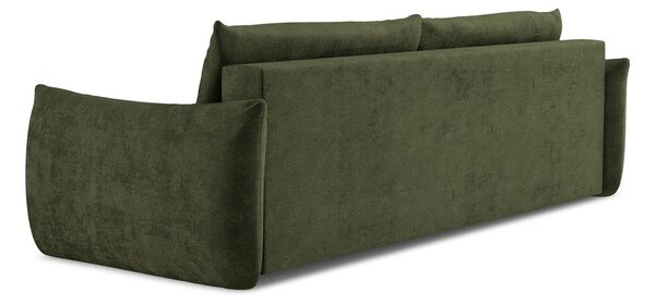 Zelena sklopiva sofa od šenila 230 cm Leila – Makamii