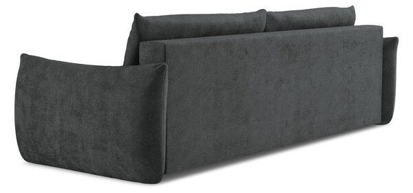 Tamno siva sklopiva sofa od šenila 230 cm Leila – Makamii