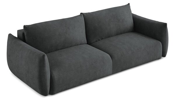 Tamno siva sklopiva sofa od šenila 230 cm Leila – Makamii