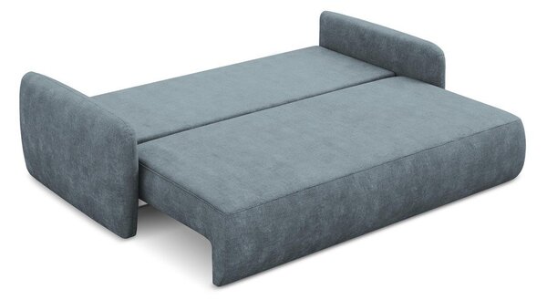 Prljavo plava sklopiva/s prostorom za pohranu sofa od šenila 218 cm Lilo – Makamii